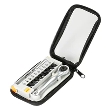 Penggong 12 шт. мини трещотка гаечный ключ закрытый четверть регулируемый гаечный ключ трещотка Отвертка Набор бит с 1/4 приводом наборы инструментов