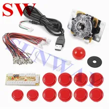 Ручка для самоделки 8 способ Аркада набор джойстика 5 Pin 24 мм/30 мм Кнопка Замена аркадный набор кабель USB энкодер для ПК игровой джойстик