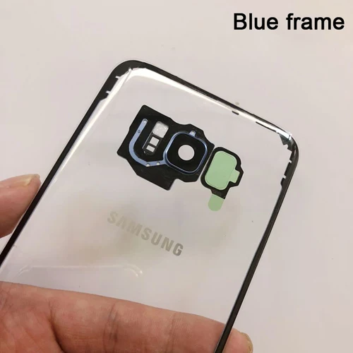 Samsung чехол с задней батареей для samsung Galaxy S8 G9500 S8Plus SM-G SM-G955 прозрачная задняя крышка - Цвет: Blue