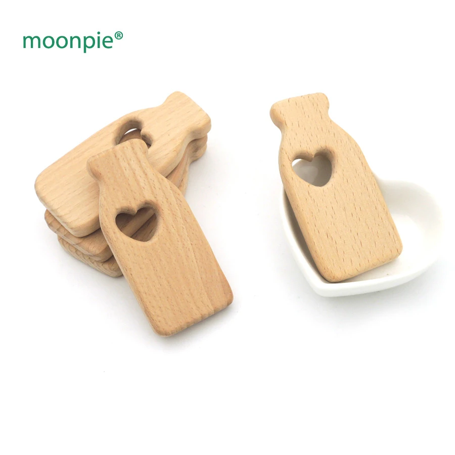 wooden baby bottle toy