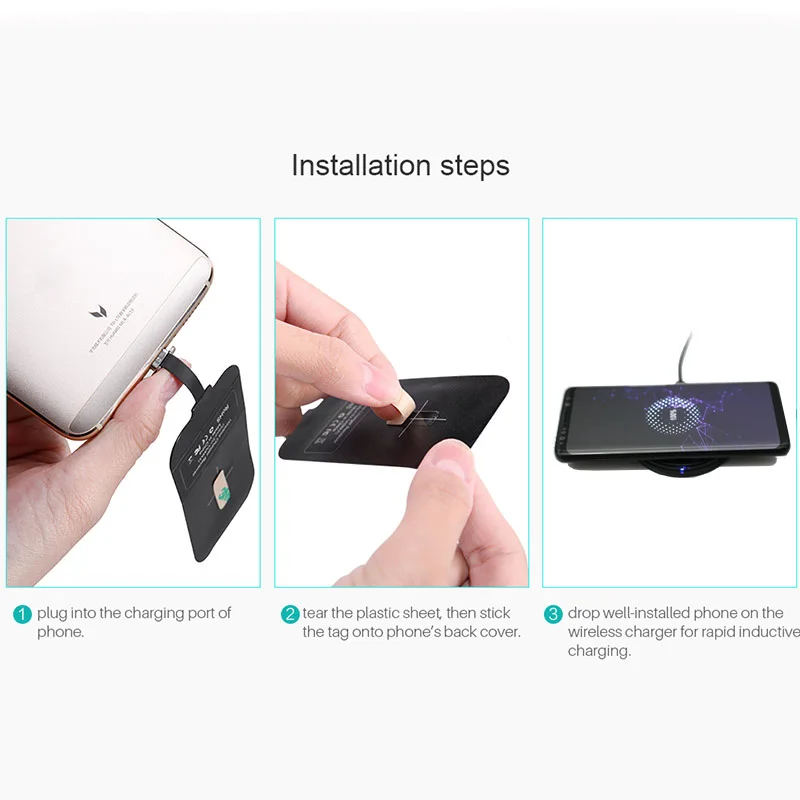 Беспроводное зарядное устройство Nillkin Qi для samsung Galaxy S8 S9 S10 S10e Note 8 9 A6 A8 A9 Micro usb type C адаптер для зарядки приемника