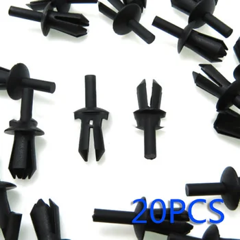 

20x 20PCS Black For BMW E12 E28 E30 E34 E36 E39 E46 E60 Left Rivets Expanding Trim Clips For Bumpers Sills Nylon New