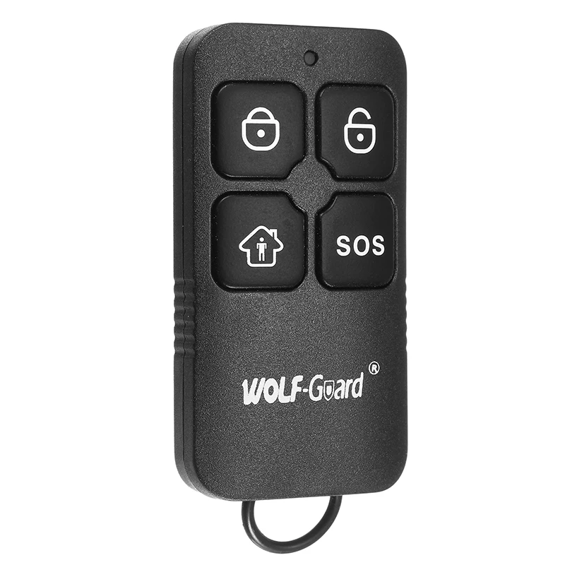 

NEW Wolf-Guard 433MHz Wireless Waterproof Black RF 4 Keys Remote Control Keyfobs for Home Alarm Sceurity System YK-11