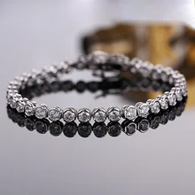 BU30 Модный популярный круглый циркониевый браслет на цепочке, браслет на цепочке для женщин, рождественский подарок, свадебные ювелирные изделия