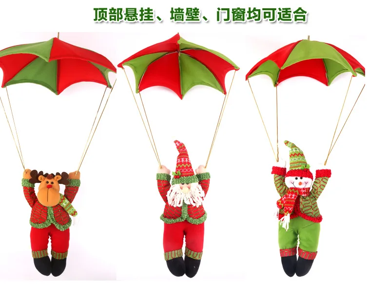 Fuck off and die patch Swinging parachuting santa claus