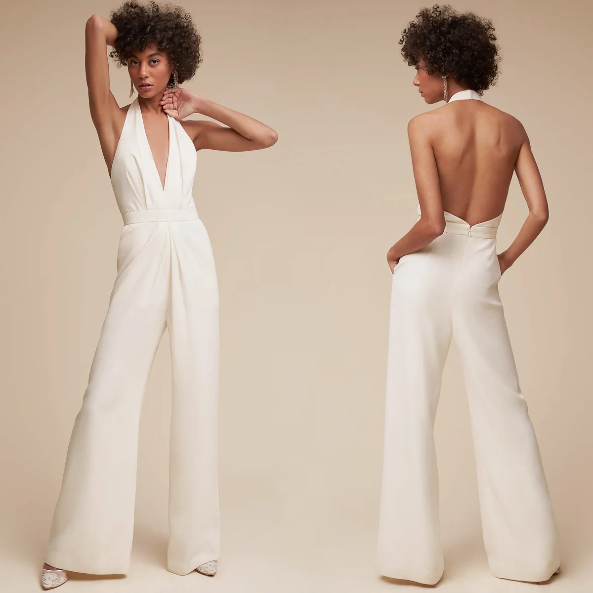 

MUXU fashion white backless jumpsuit one piece body women sexy woman clothes mono mujer largo elegante body suit playsuits
