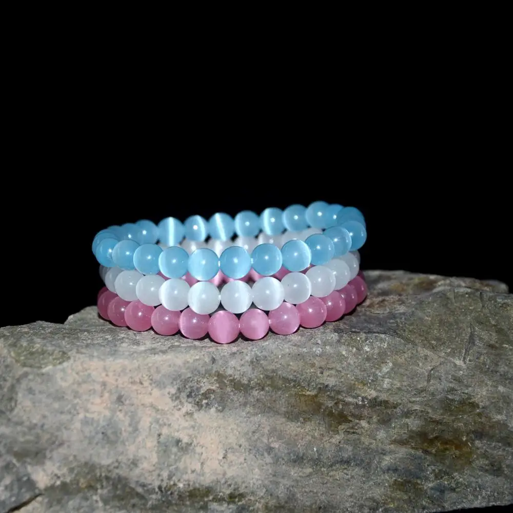 

3pcs/set BraceletNatural stone Opal Beads Bracelet Bangle for Women Opal Bracelet Jewelry Women Girls Moonstone Braclet