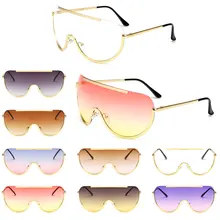 Oversized Shield Sunglasses Retro Square Clear Colored Classic Elegance Frame PC Lens AC Sunglasses Optical Sexy Eyeglass UV400 retro style zinc alloy frame pc lens uv400 protection sunglasses silver red revo