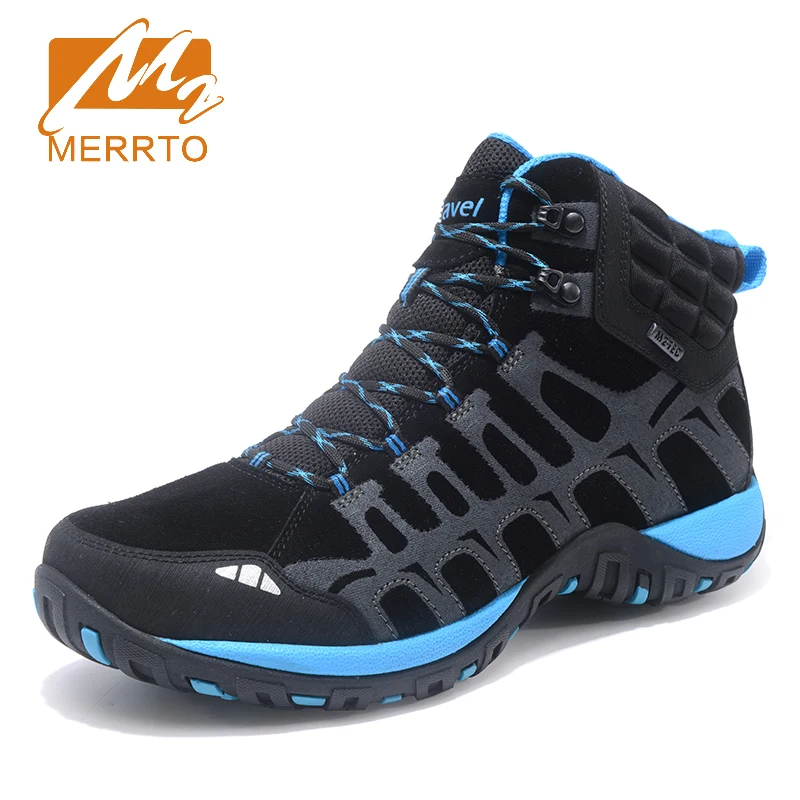 

MERRTO 2017 Trekking Shoes for Men Hiking Shoes Quality Leather Mountain Outdoor Shoes Breathable Climbing Shoes MT18690