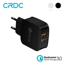

CRDC Quick Charge 3.0 Mobile Phone Charger USB Travel Wall Charger Smart Fast Charging for iPhone X 8 7 Samsung Galaxy S8 Xiaomi