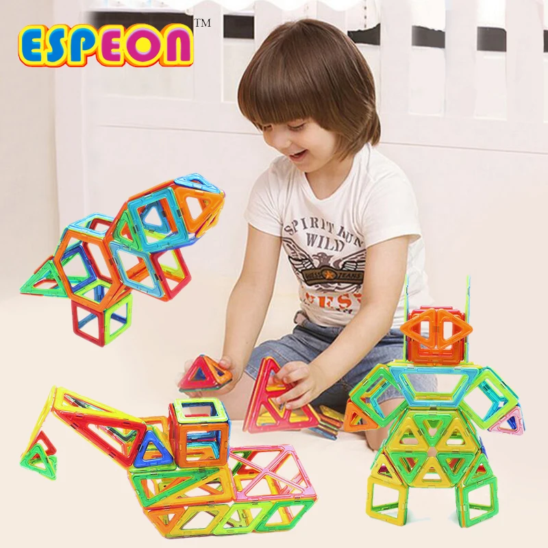Espeon 34 шт. Магнитный конструктор нормального размера строительные блоки кирпичи 3D DIY модели обучающие игрушки для детей