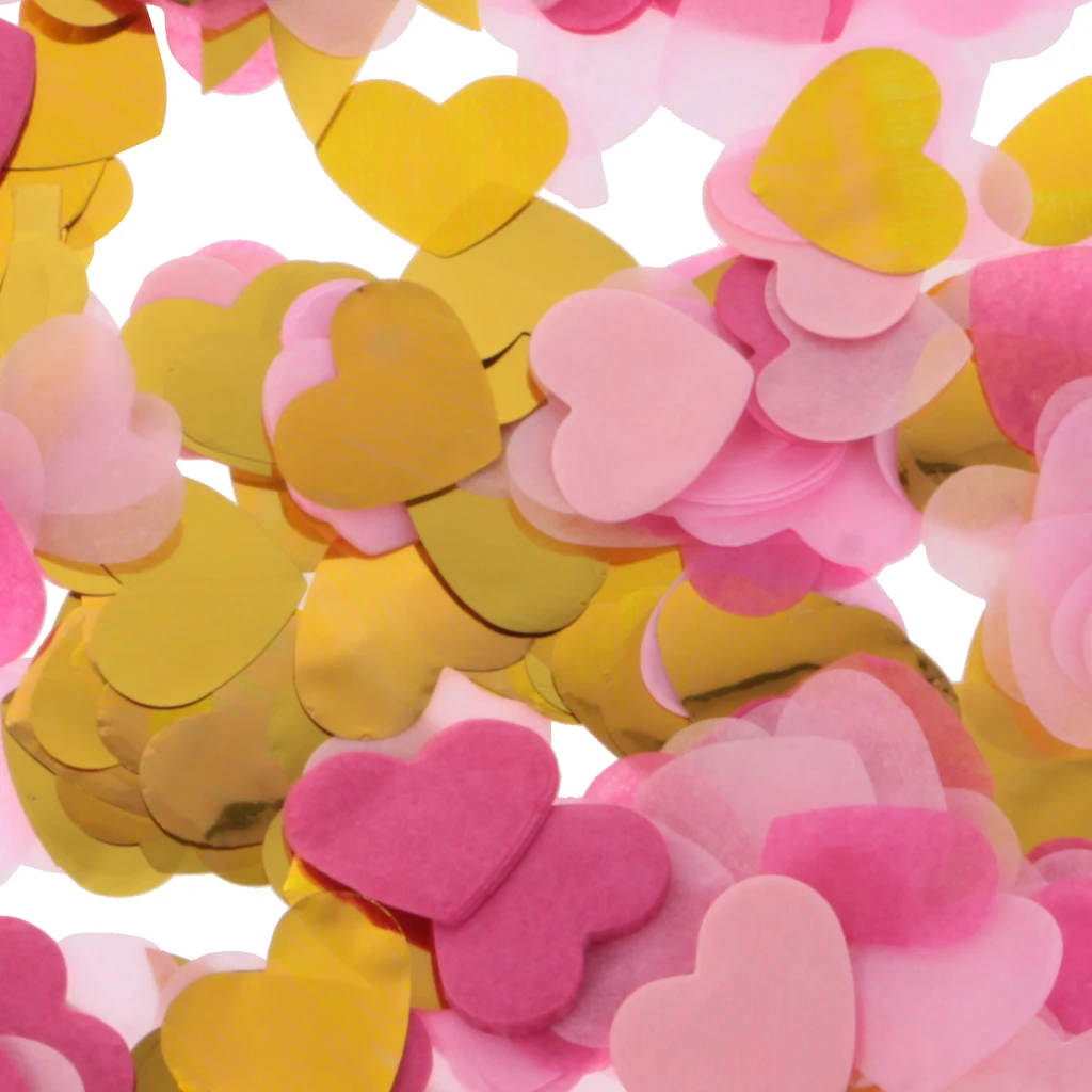 1400pcs  Heart Shape Table Confetti Wedding Toss Gift Box Filler Birthday Baby Shower Party Decorations