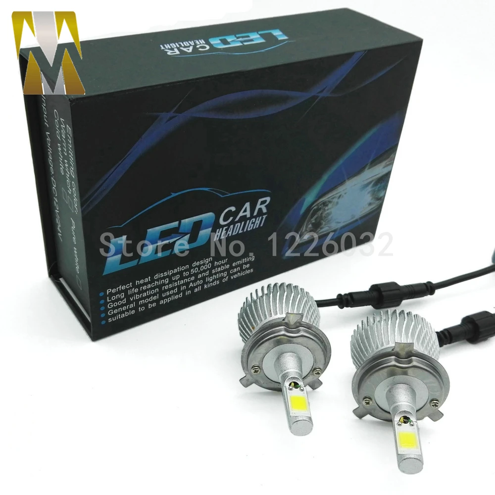 

1 set 80W 5600LM Car Led LED Headlight H4/HB2/9003 Auto Lamps Hi/Lo Replacement Kits H7 H8 H9 H11 H1 9005 LED Lamps 6000K White