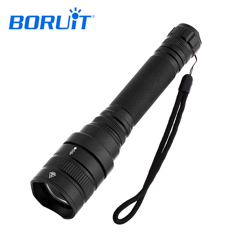 

BORUIT Hard Light XHP 50 LED Flashlight 5-Mode Zoomable Flash lamp Use 18650 Battery For Camping Hunting Lighting IPX4 Top Torch