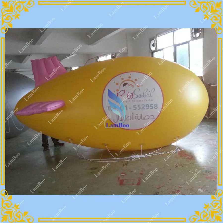 

4m/13ft Adverizing Inflatable Airship Pink Wing,Blimp with your LOGO,Zeppelin for Different Events