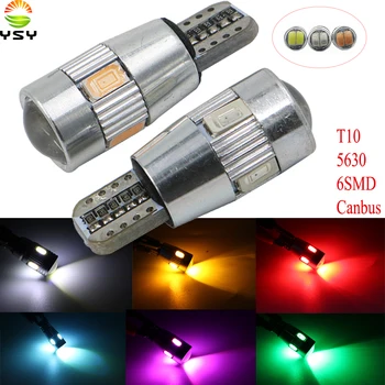 

Y 500x T10 5630 6smd W5W Car LED Turn Signal Bulb Canbus Auto Interior Dome Reading Light Wedge Side Parking Reverse Brake Lamp