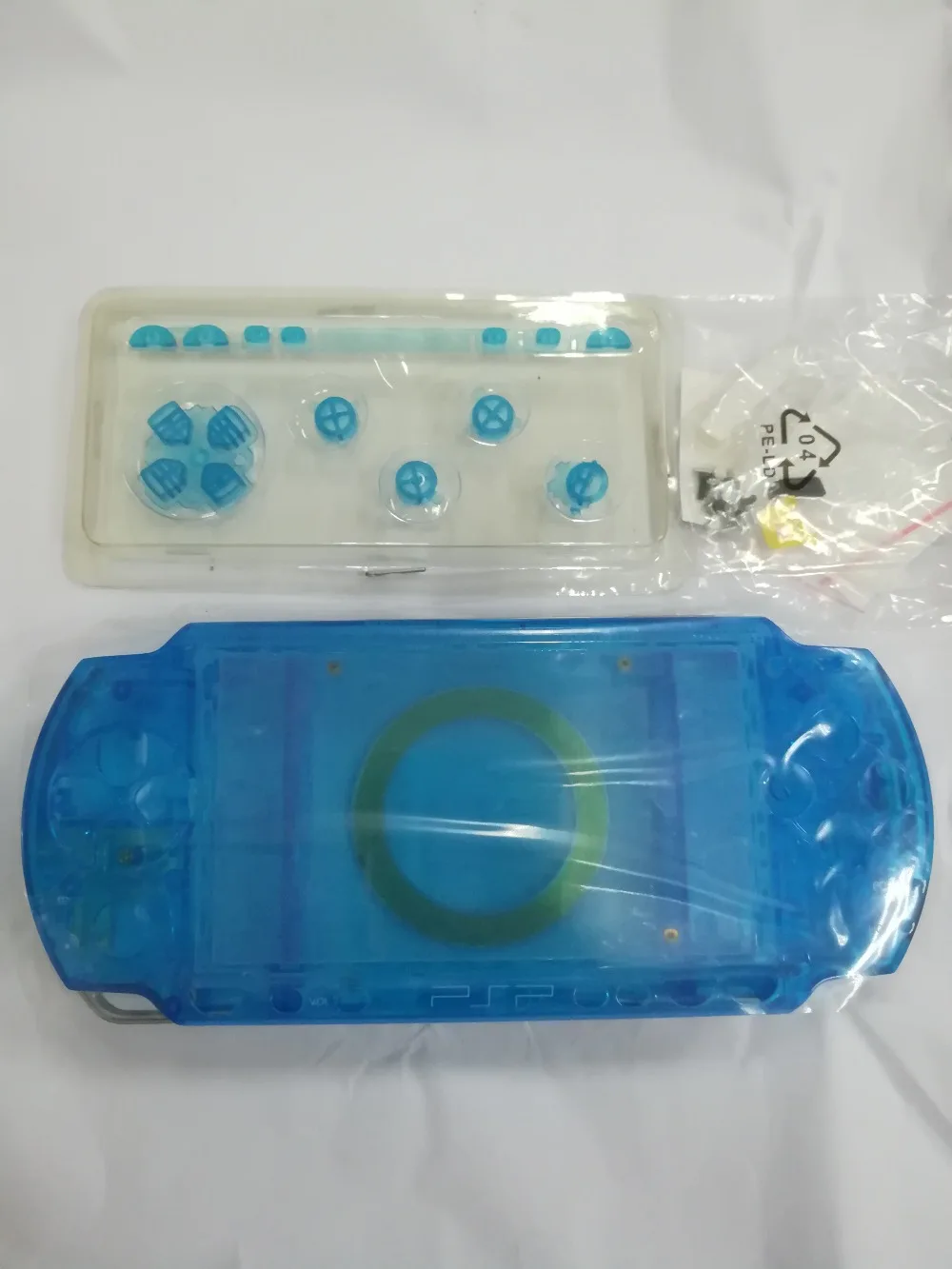 Clear Blue For PSP 1000 Console Case Replacement Full