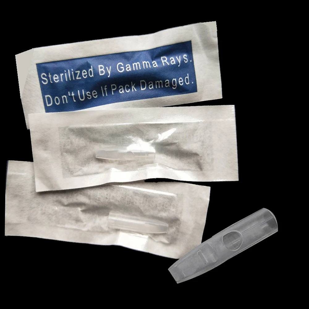 

50pcs Drangon/Mosaic/Merlin Tattoo Machine Flat Needles Tips 3F/4F/6F Needles Cap For Permanent Makeup