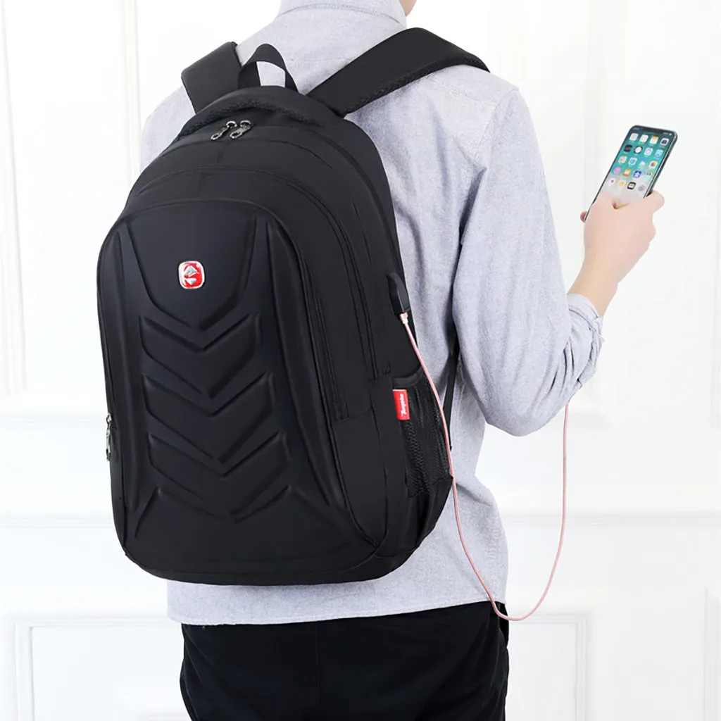 Fashion man laptop backpack Men's New Business Backpack Computer Bag Travel Backpack Clamshell Multifunctional#EX