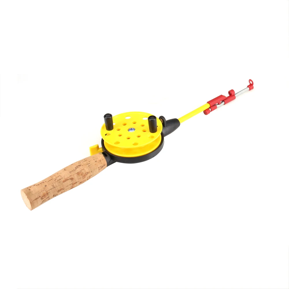 Telescopic Mini Ice Fishing Pole Rod Combo Durable Plastic Children Fishing Reel Rod 1.5# Line Set Winter Fishing Tackle Set