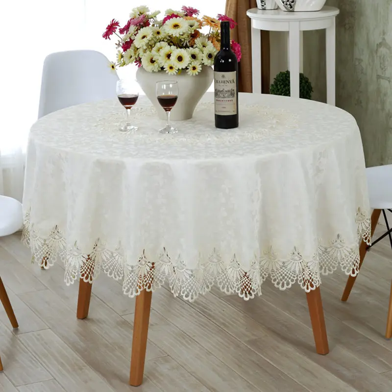 

European table cloth Lace tablecloth Round table cover Home Decorative nappe de table rectangulaire elegant dining Table towel