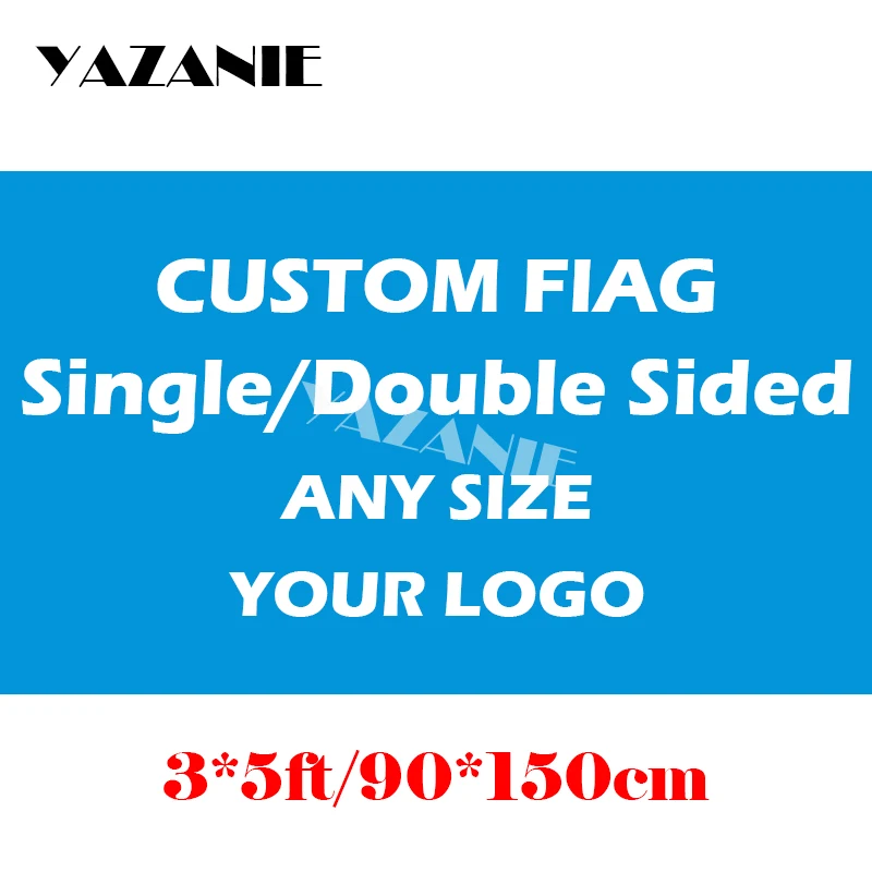 Yazanie 90 150cm Custom Flag 120g 100d Polyester Fabric Printing