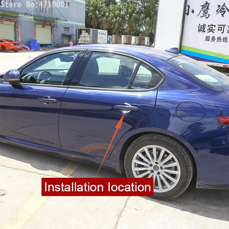 4 шт./компл. для Alfa Romeo Giulia ABS зеркальная полировка Наружная ручка двери автомобиля чаша накладка автомобильные аксессуары