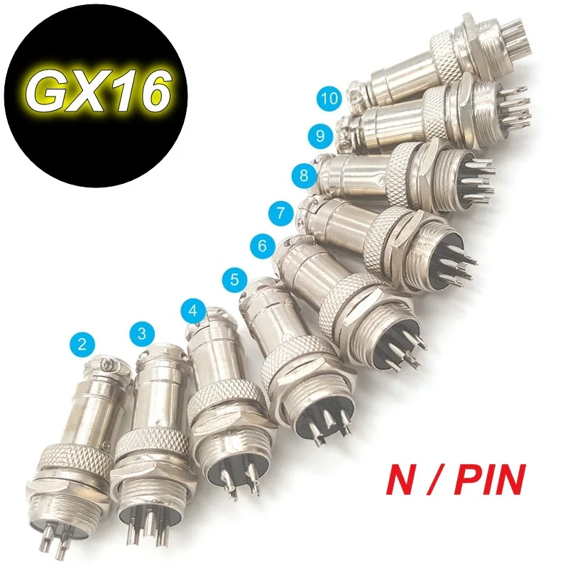1 комплект GX16 2/3/4/5/6/7/8/9/10 Pin Male + Female авиационная розетка металлическая