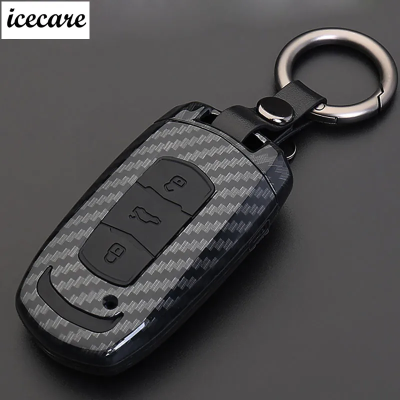 

Carbon Fiber ABS+Silicone Car remote key case for Geely Atlas Boyue NL3 EX7 Emgrand X7 EmgrarandX7 SUV GT GC9 borui Car Key case