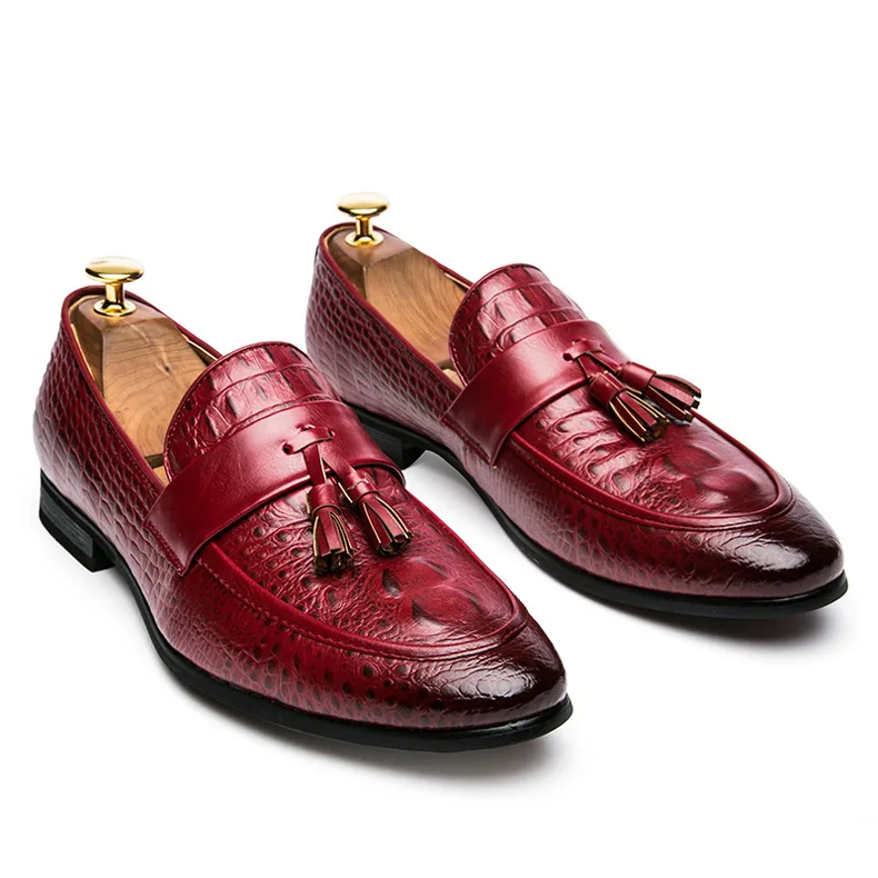 Мужская обувь с кисточками; кожаная итальянская официальная обувь; рыба змея; модельная обувь для офиса; Роскошные брендовые модные элегантные туфли-оксфорды для мужчин