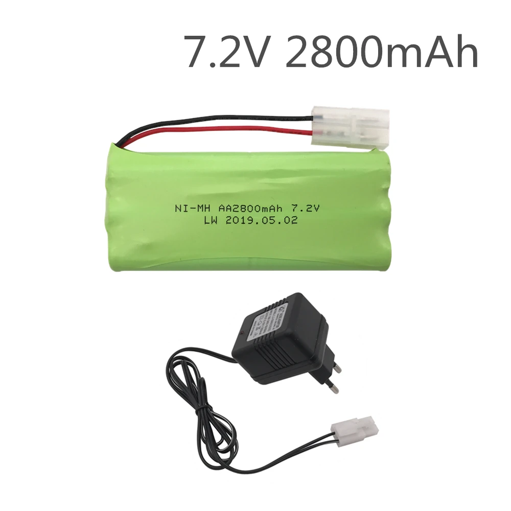 

2800mah 7.2v rechargeable battery With Charger pack battery nimh 7.2v aa nimh battery For Remote control electric toy tool boat