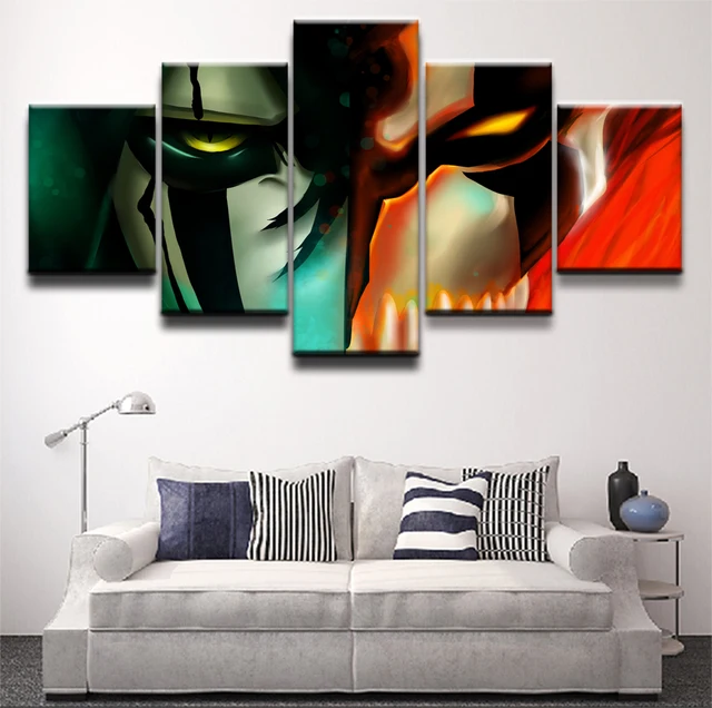 Hd Printed 5 Piece Anime Bleach Modular Picture Wall Art Frame Hd Printed 5 Piece Anime Bleach Modular Picture Wall Art Frame Apartment Decor Poster Painting For Bedroom Living Room Canvas