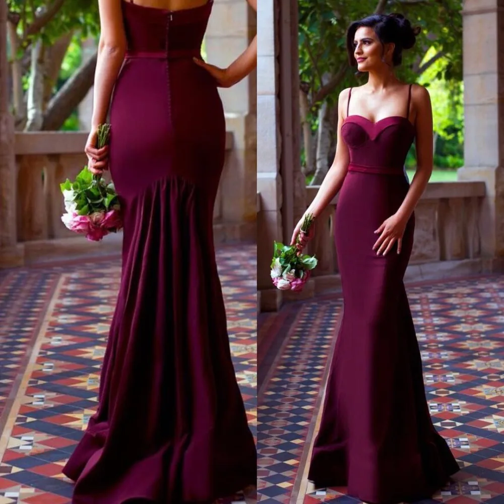Nuovo Elegante Bordeaux Sexy Sirena Piano di Lunghezza Raso Su ordine Lungo  Abiti Da Damigella D'onore per la Cerimonia Nuziale Del Partito|bridesmaid  dresses|long bridesmaid dressbridesmaid dresses for weddings - AliExpress