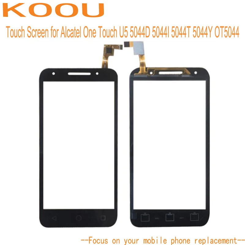 Сенсорный экран сенсорного экрана Alcatel One Touch U5 5044D 5044I 5044T 5044Y OT5044 5 0 ''дигитайзер