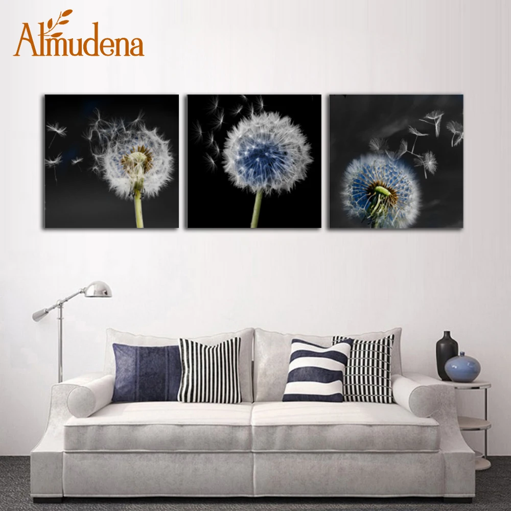 

ALMUDENA Modern Home Decoration Nordic Canvas Poster Dandelion Landscape Painting Modular Unframed Wall Art Prints Living Room