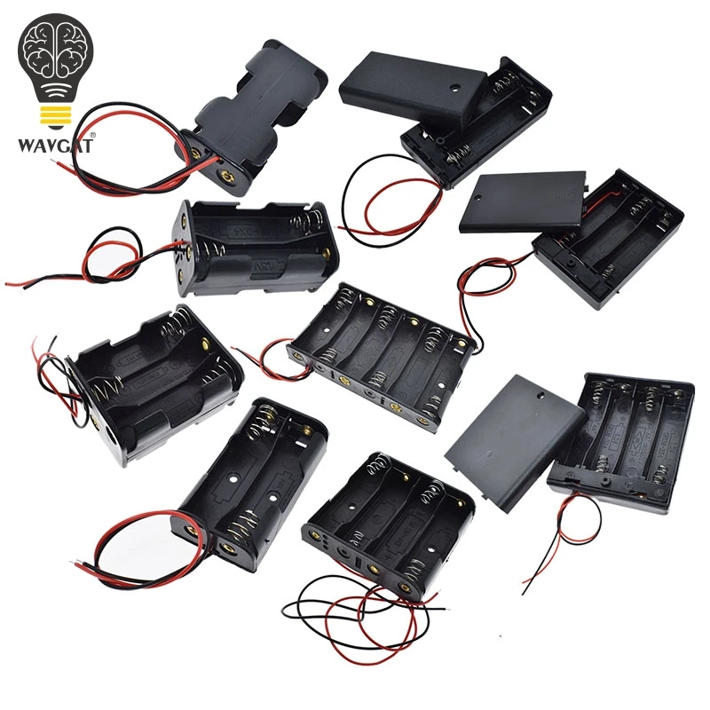 

AA Size Power Battery Storage Case Box Holder Leads With 1 2 3 4 6 Slots Container Bag DIY Standard Batteries Charging Droship