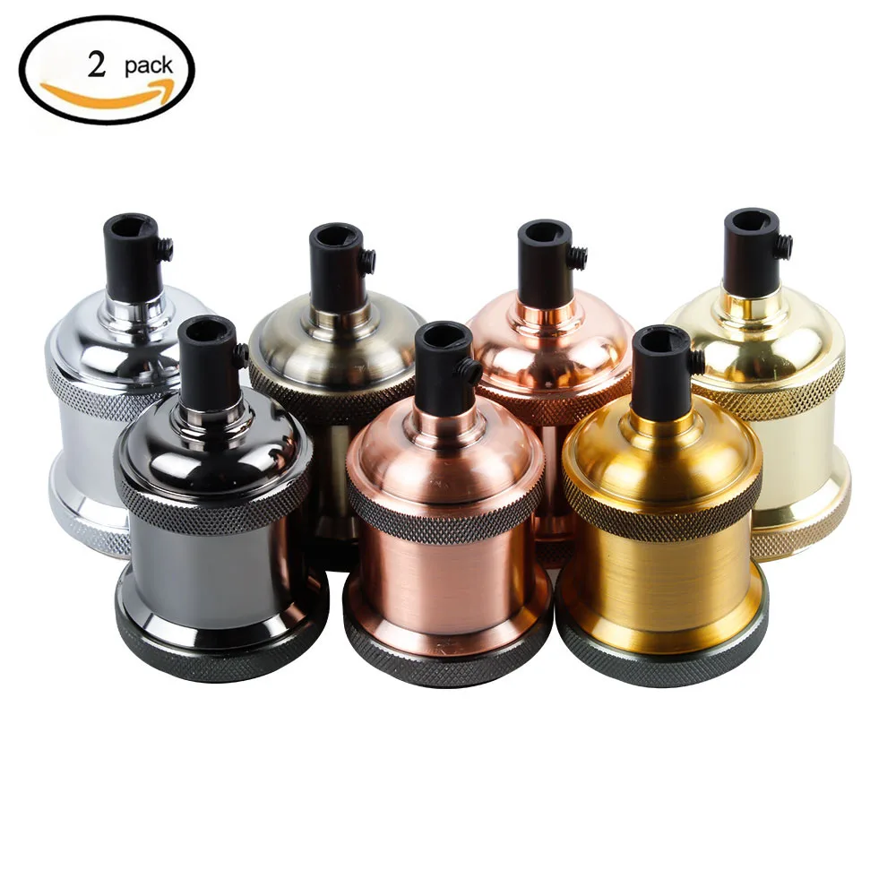 

Light Sockets Vintage Edison Lamp Base Pendant light E26/E27 Screw Bulb base Aluminum Light Socket Industrial Retro Fittings lam