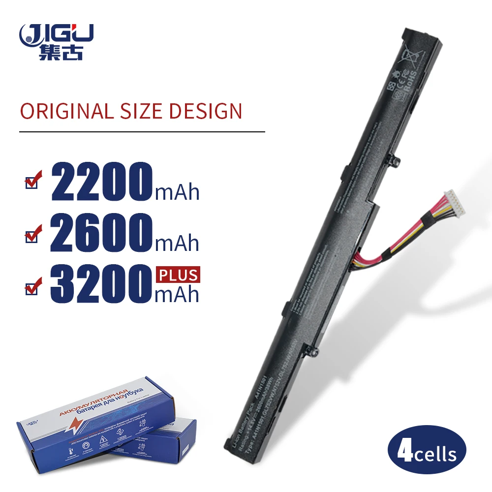 JIGU A41N1501 L41LK2H Аккумулятор для ноутбука ASUS UX580 UX580G Asus ZenBook Pro 14 UX480FD UX450 UX580GD UX580GE 4 ячейки