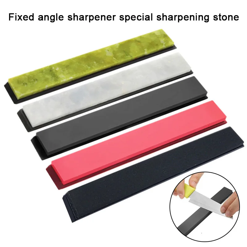 

Hot 5Pcs Cutter Blades Sharpener Stone Polishing Whetstone Oilstone with Base 800-10000# 2018ing