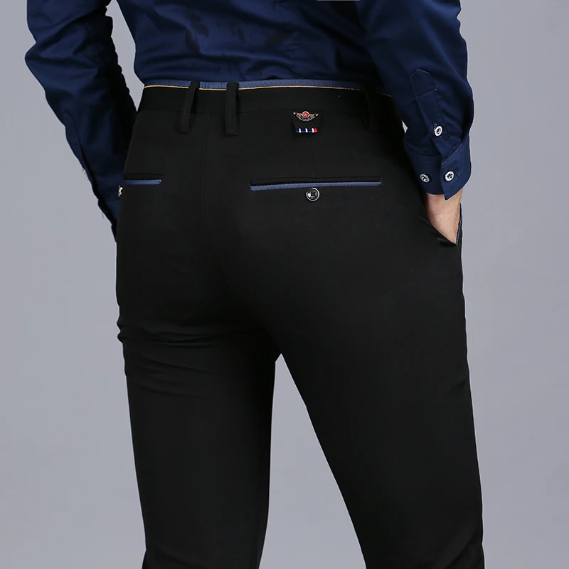 Men Pants 2017 New Spring Fashion Brand Business Skinny Pants Men Slim Fit Trousers Leisure Casual Pants Men's Plus Size 28-40