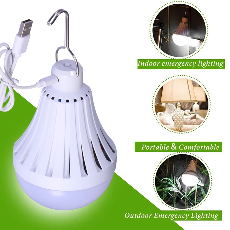 

E27 LED Emergency Bulb 5W 7W 12W 9W High Power USB Led Rechargeble Light Lamp 20W 30W 40W Bombillas Led for Outdoor Camping