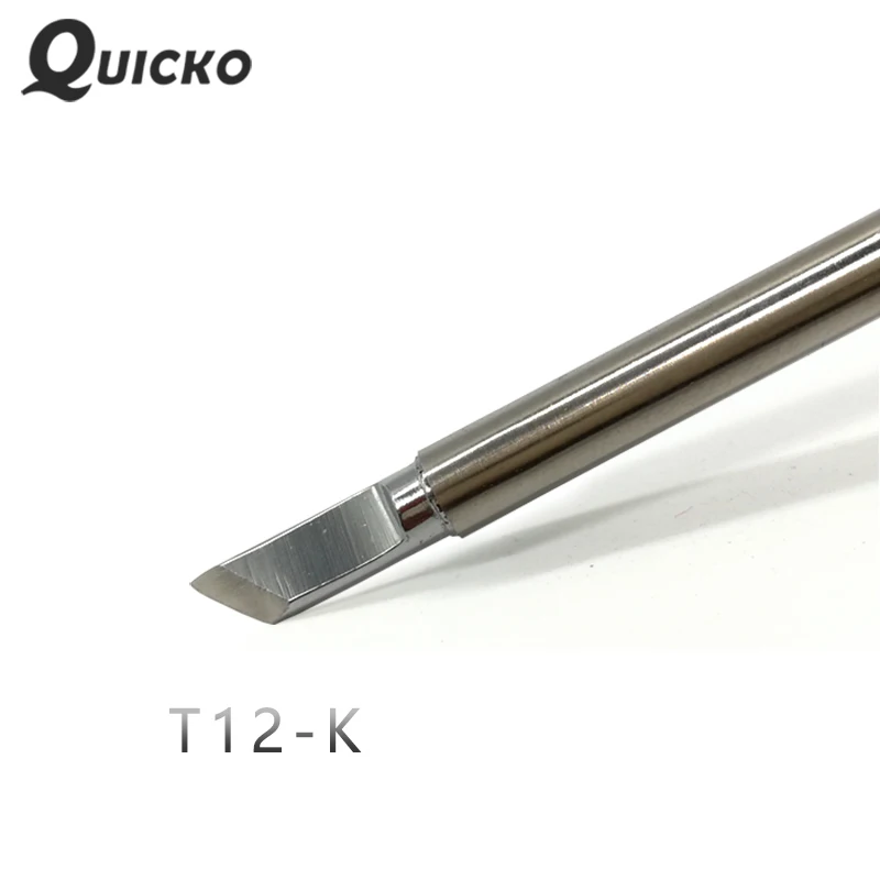 

QUICKO T12-K Shape K Series Electronic Soldering Tips Iron Welding Tools for FX907/9501 Handle LED&OLED station 7s melt tin