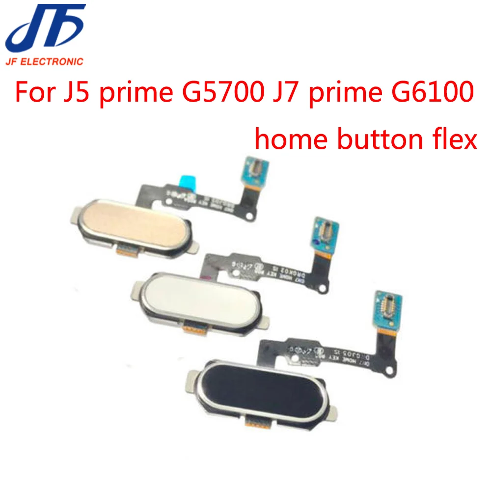 5 шт./лот кнопка Home датчик отпечатков пальцев гибкий кабель для Samsung Galaxy J5 J7 Prime / On7