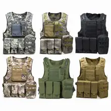 Камуфляжный охотничий военный тактический жилет Wargame Body Molle Armor охотничий жилет CS уличное снаряжение с 7 цветами