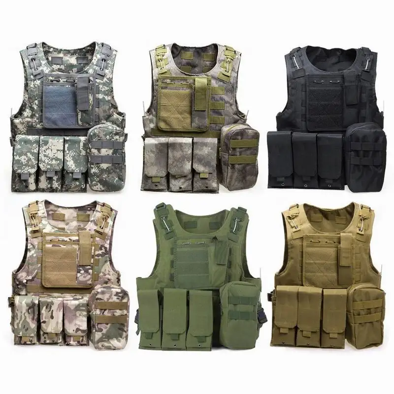 

2016 Camouflage Hunting Military Tactical Vest Wargame Body Molle Armor Hunting Vest CS Outdoor Equipment with 7 Colors