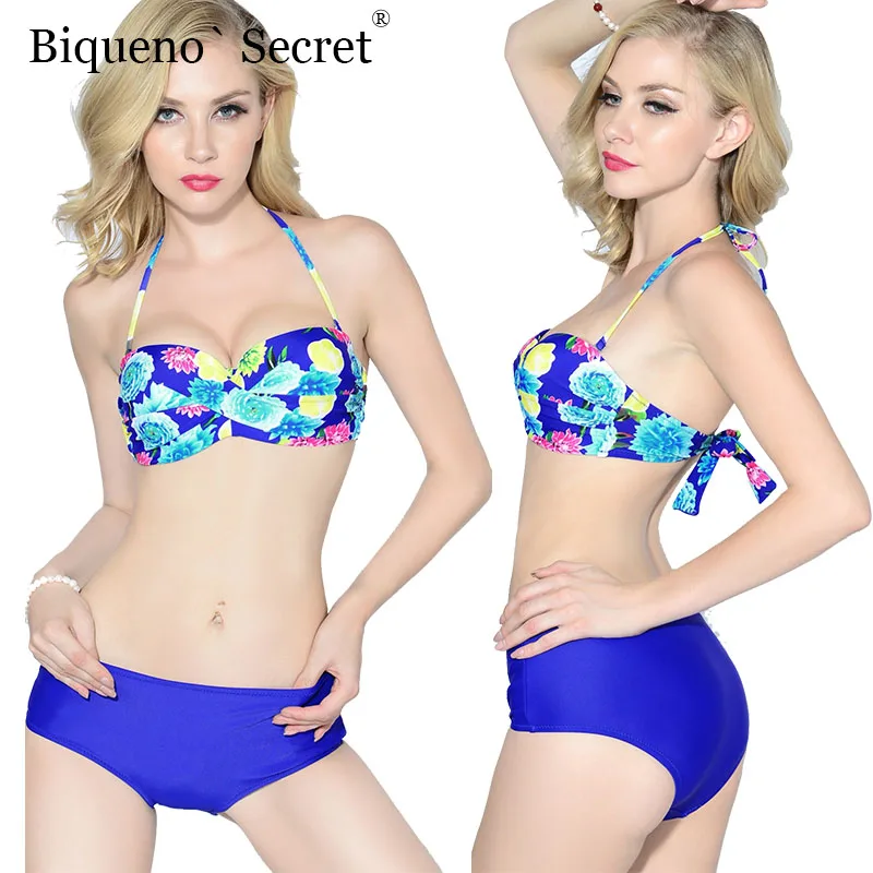 Women High Waist Bikini 2018 Plus Size Swimwear Vintage