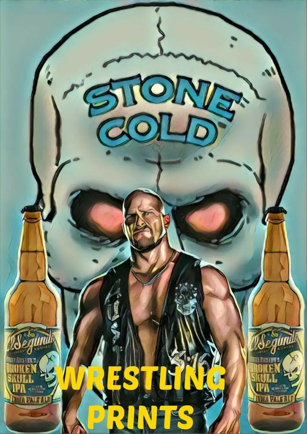 

N1806 Wwf Wwe Stone Cold Steve Aust Retro Deals Available Wall Sticker Silk Fabric Poster Art Indoor Decor Bright