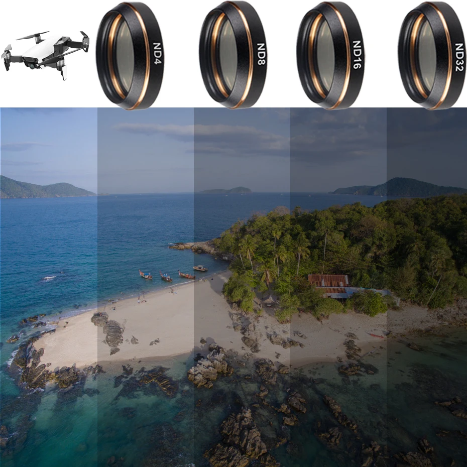 Для Mavic Air Lens ND фильтр нейтральной плотности 4 шт. набор ND4 ND8 ND16 ND32 для DJI Mavic камера воздушного дрона Фильтры Аксессуары