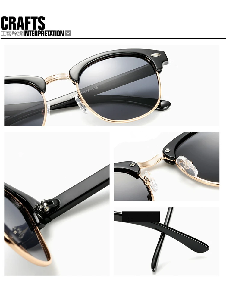 2019 Sunglasses Women Popular Brand Designer Retro men Summer Style Sun Glasses Rivet Frame Colorful Coating Shades (1)