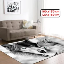 3D коврик с рисунком волка для гостиной, противоскользящие прямоугольные коврики, коврик для дивана, коврик для йоги, домашний декор(7 стилей